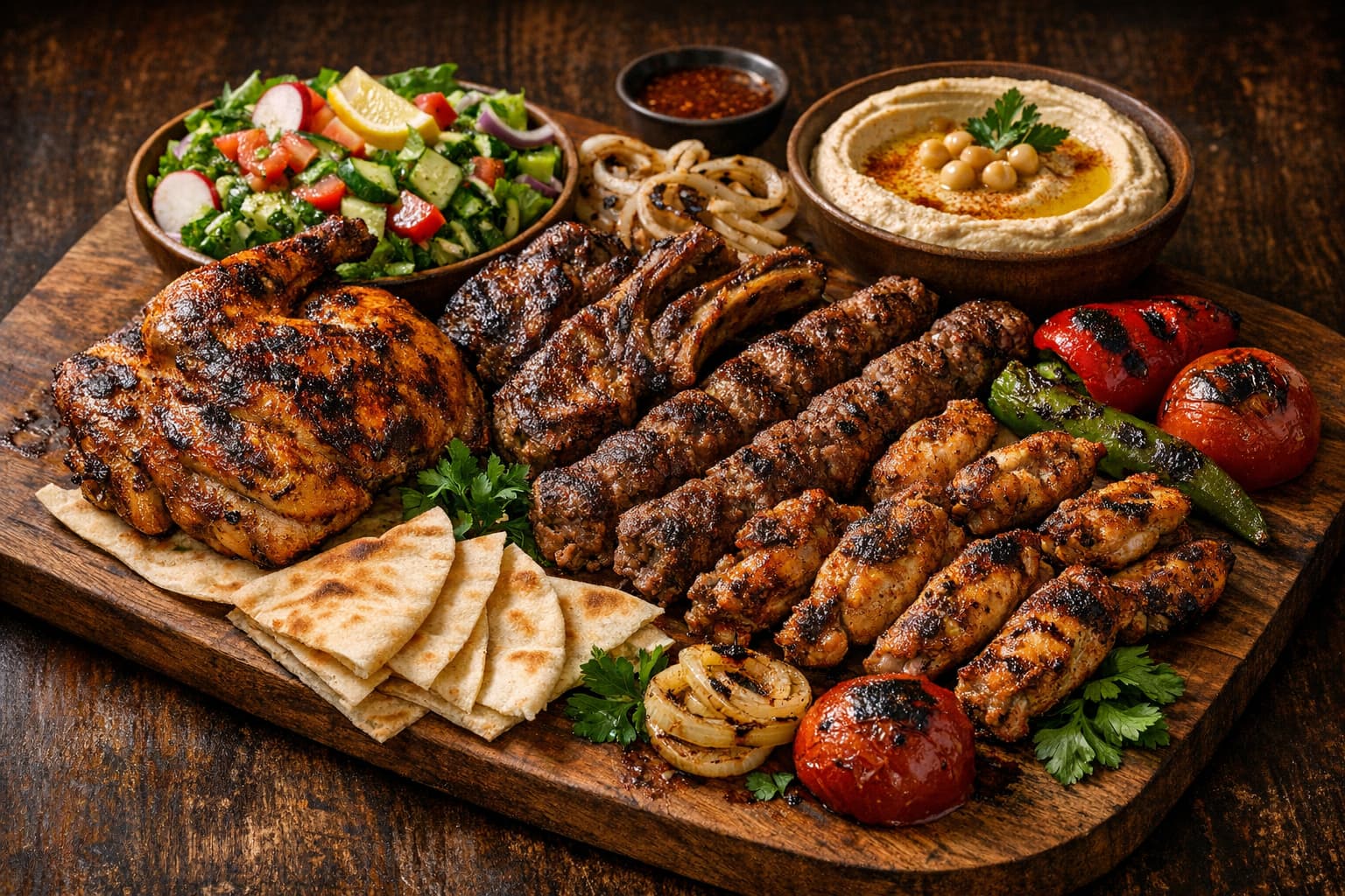 طبق مشاوي مختلطة كبير